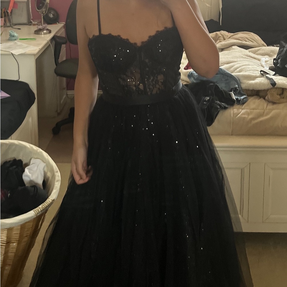 Black Corset Prom Dress